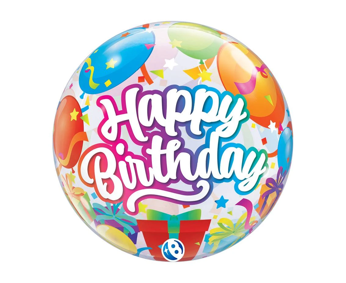 Balloon Takara BUBBLE BALLOON Birthday Surprise, 22"