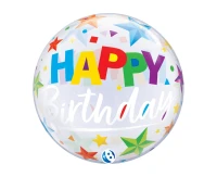 Balloon Takara BUBBLE BALLOON Birthday Brilliant Stars, 22"