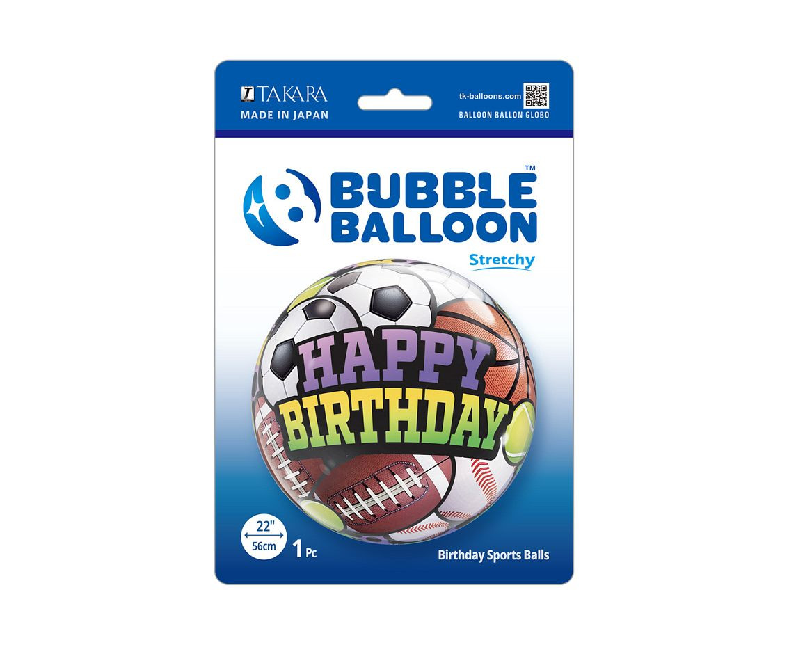 Balloon Takara BUBBLE BALLOON Birthday Sports Balls, 22"
