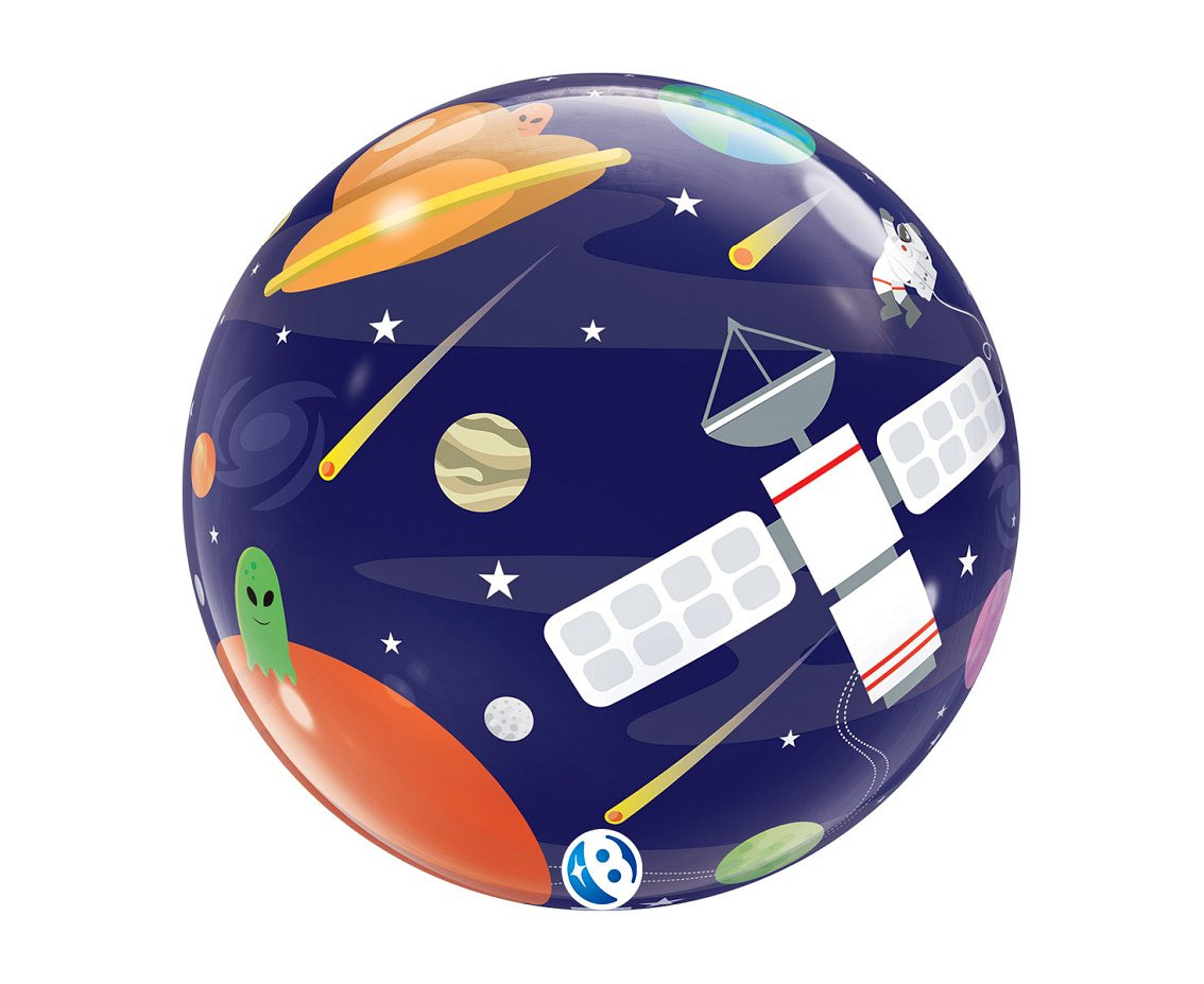 Balloon Takara BUBBLE BALLOON Birthday Outer Space, 22"