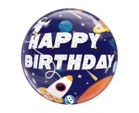 Balloon Takara BUBBLE BALLOON Birthday Outer Space, 22"