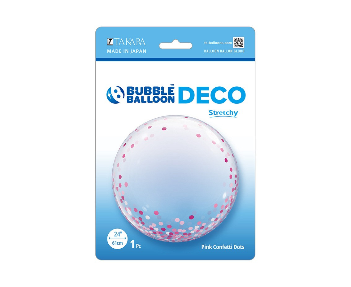 Balloon Takara DECO Pink Confetti Dots, 24"