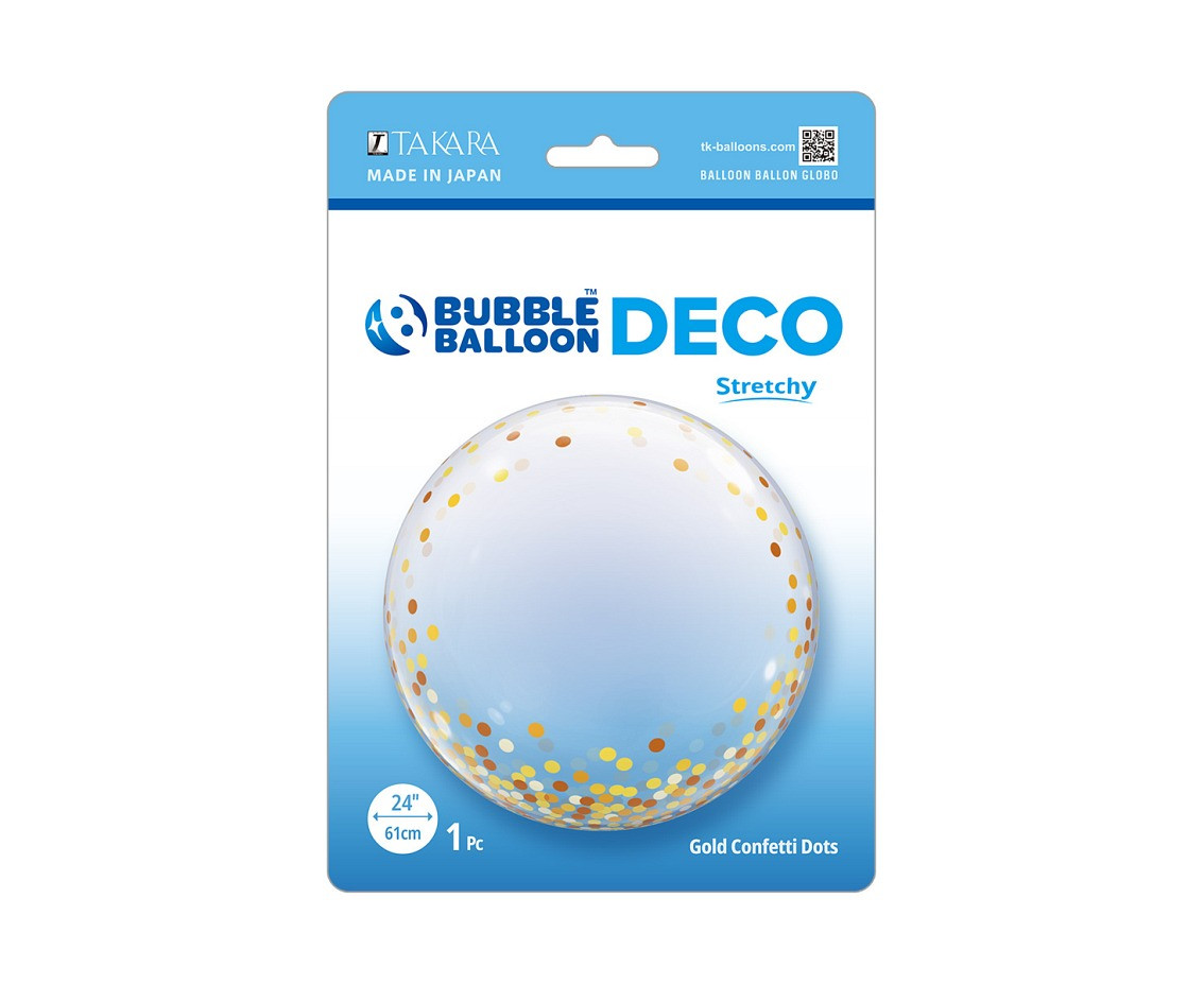 Balloon Takara DECO Gold Confetti Dots, 24"