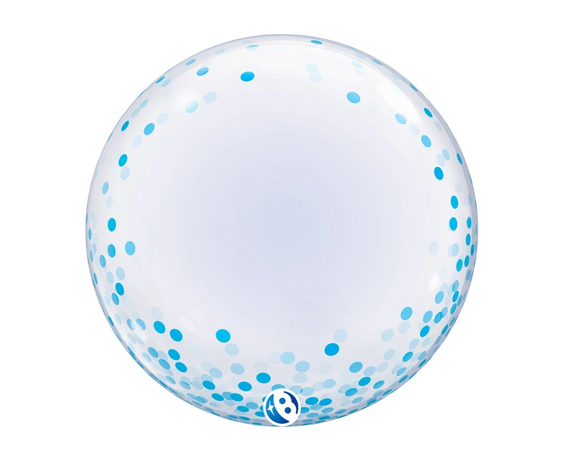 Balloon Takara DECO Blue Confetti Dots, 24"
