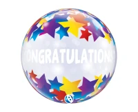 Balloon Takara BUBBLE BALLOON Congratulations Shooting Stars, 22"