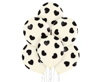 Balloons Belbal 12", D11, hearts vanilla, 6pcs