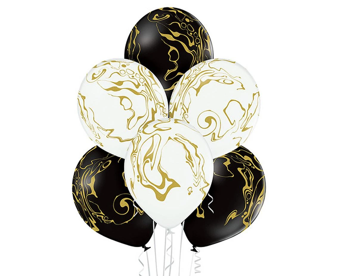 Balloons Belbal 12", D11, marble, 6pcs