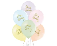 Balloons Belbal 12", D11, happy birthday, 6pcs