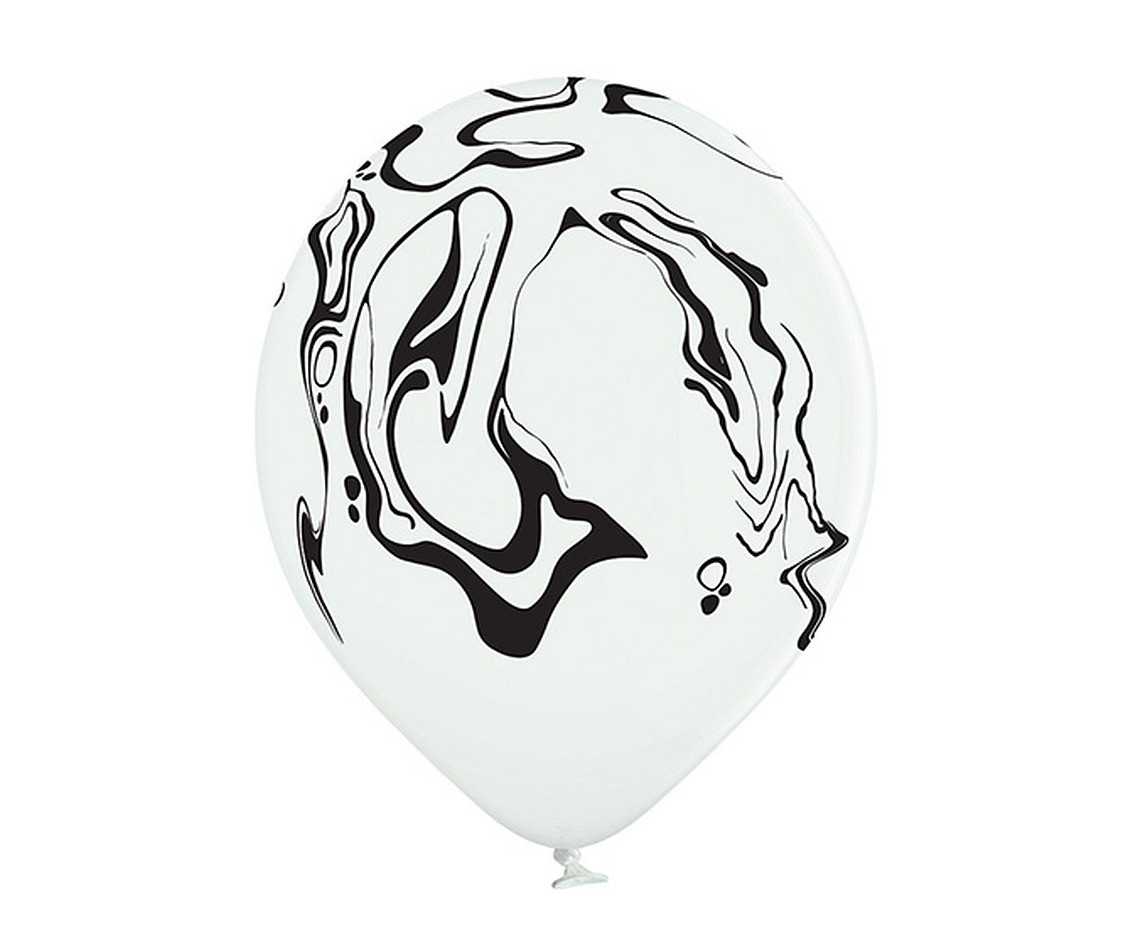 Balloons Belbal 12", D11, balloons marble, 6pcs