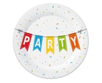 Paper plates Colorful Party, 18 cm, 6 pcs.