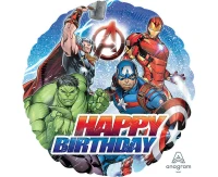 Foil balloon 18" SHP -  Avengers animated Birthday EOL