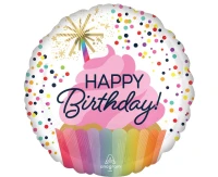 Foil balloon 18" SHP -  Confetti sprinkle Birthday EOL