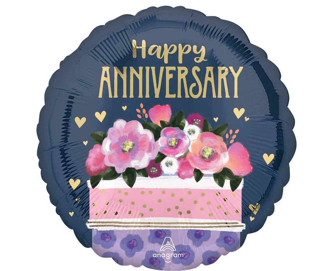 Foil balloon 18" SHP -  Anniversary cake EOL