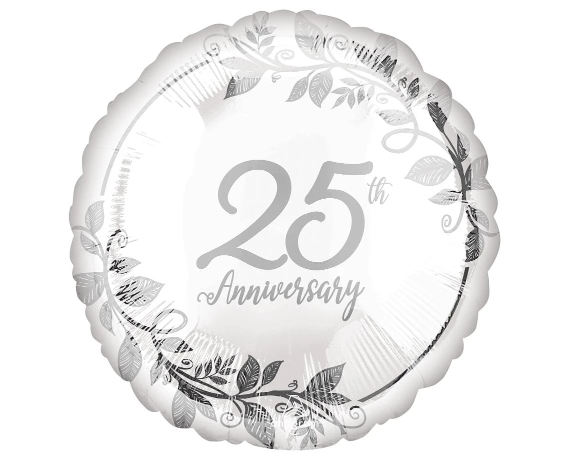 Foil balloon 18" SHP -  Happy 25th anniversary EOL