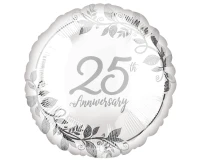 Foil balloon 18" SHP -  Happy 25th anniversary EOL