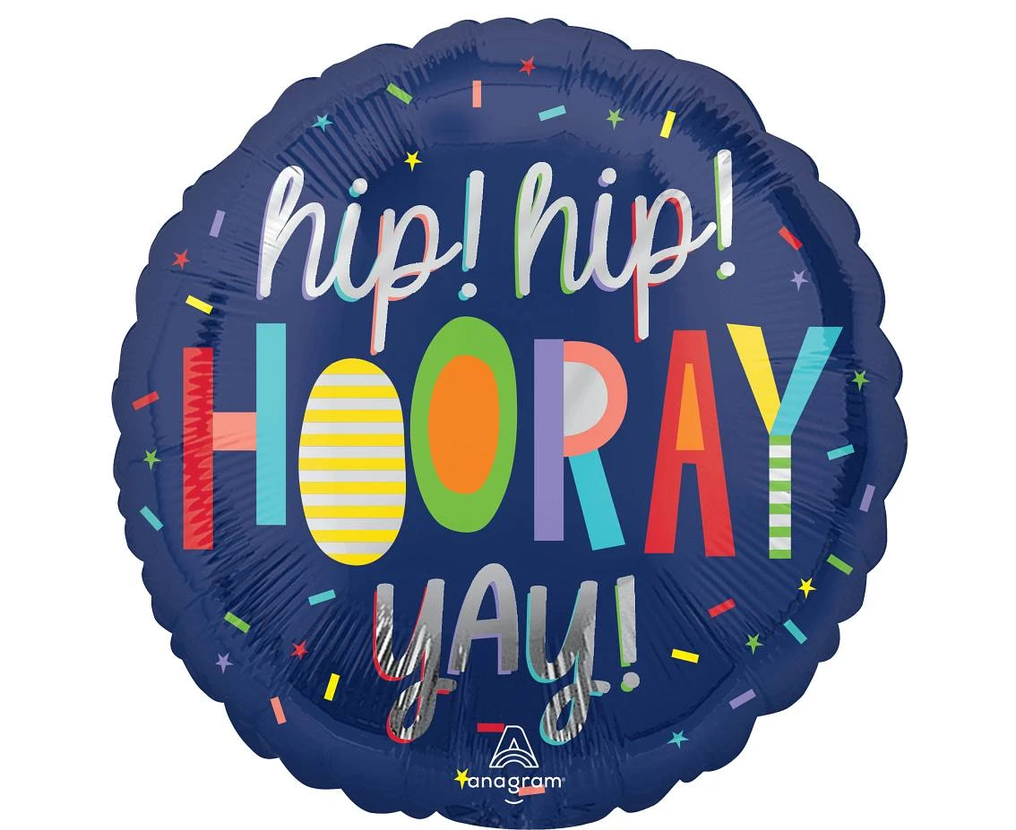 Foil balloon 18" SHP -  Hooray! EOL