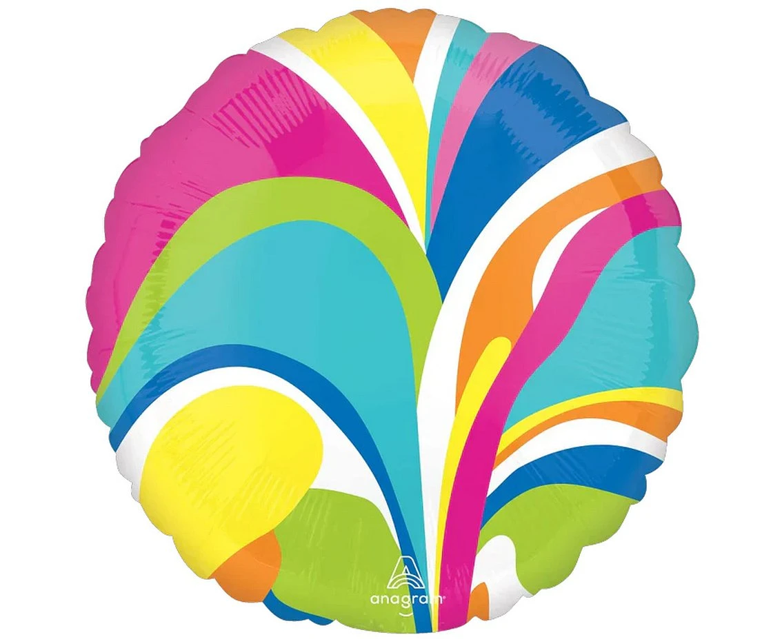 Foil balloon 18" SHP -  Vibrant macro marble EOL