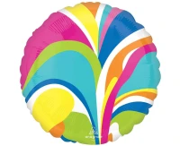 Foil balloon 18" SHP -  Vibrant macro marble EOL