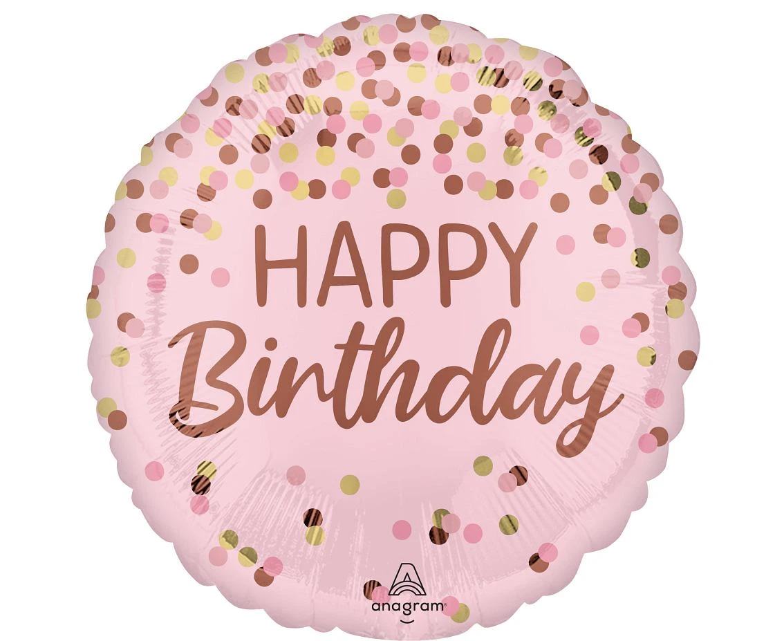 Foil balloon 18" Pretty pink happy birthday EOL