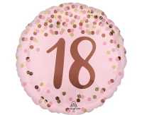Foil balloon 18" Pretty pink 18th birthday EOL