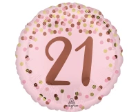 Foil balloon 18" Pretty pink 21st birthday EOL