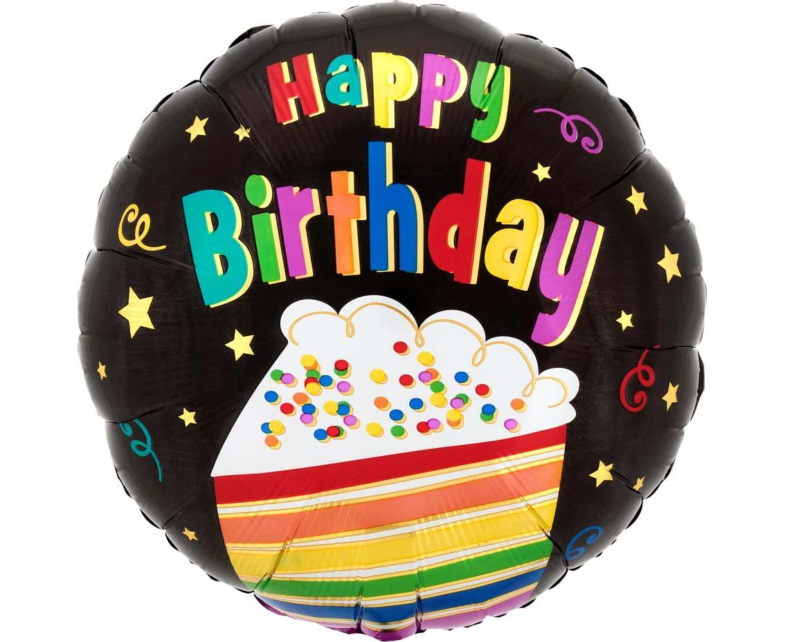 Foil balloon 18" Rainbow cake EOL
