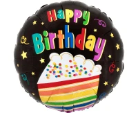 Foil balloon 18" Rainbow cake EOL
