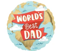 Foil balloon 18" World''s Best Dad EOL