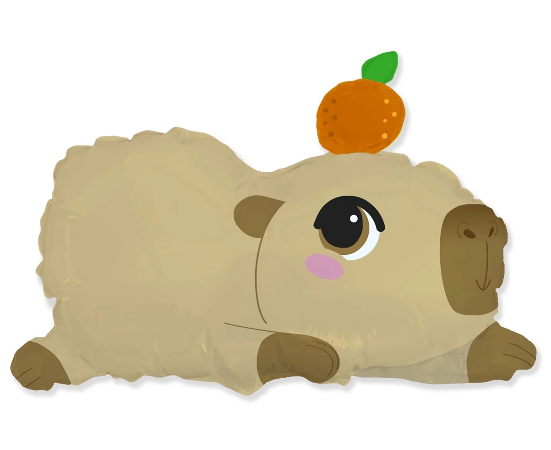 Foil balloon FX - Capybara, unpacked (flat)