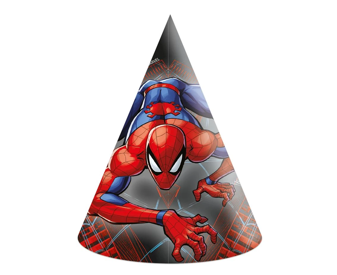 Paper hats Spiderman, 6 pcs.