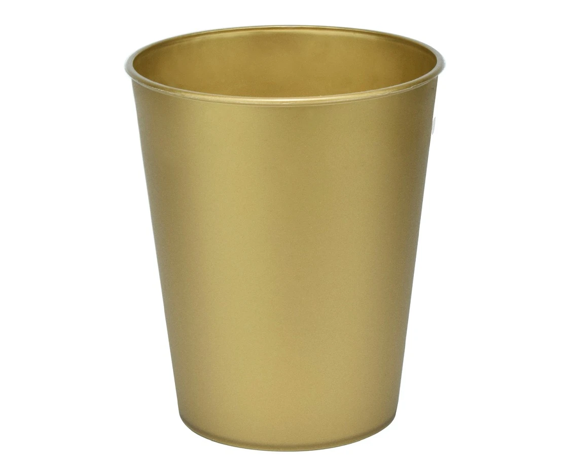 Gold Reusable plastic cups, 250 ml, 4 pcs.