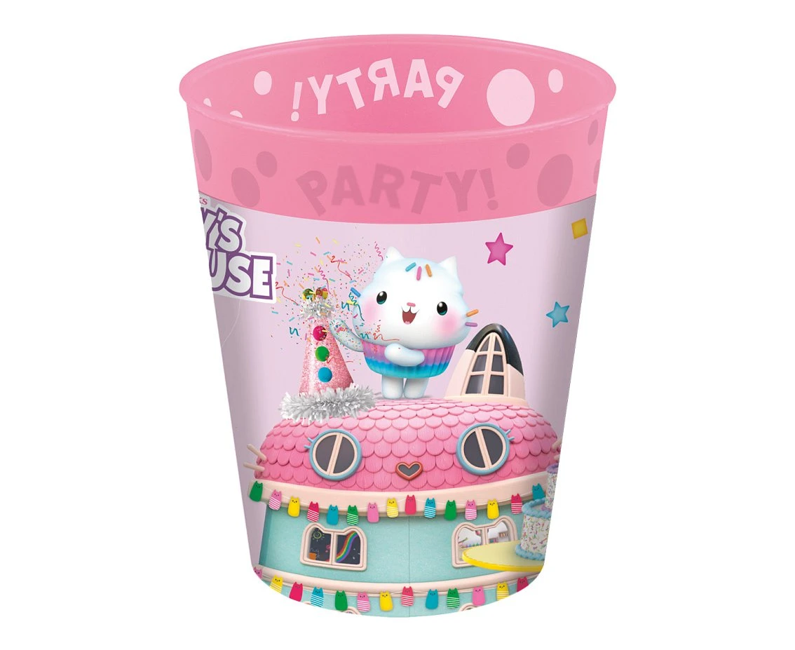Reusable cups Gabby Dollhouse, 250 ml., 4 pcs.