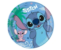Paper plates Stitch & Angel, 20cm, 8 pcs.