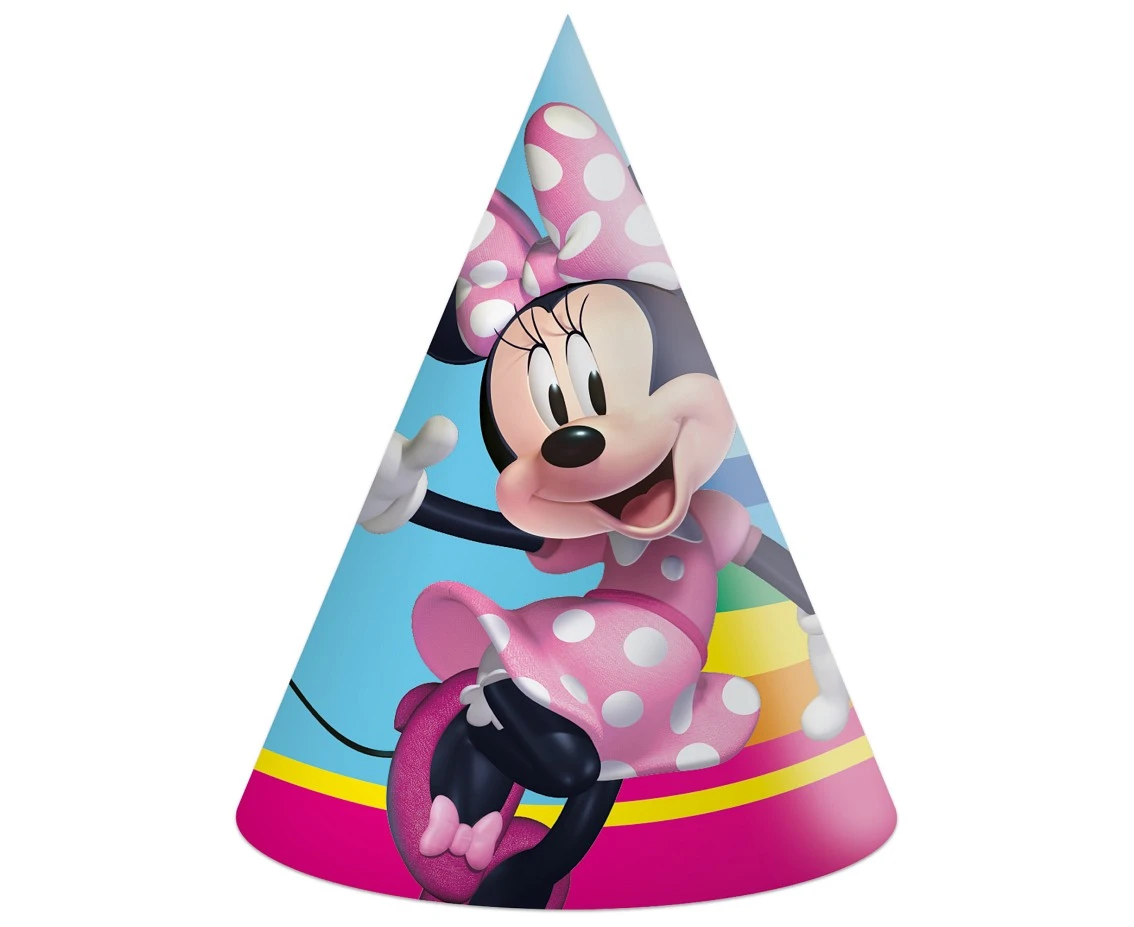 Paper hats Minnie, 6 pcs.
