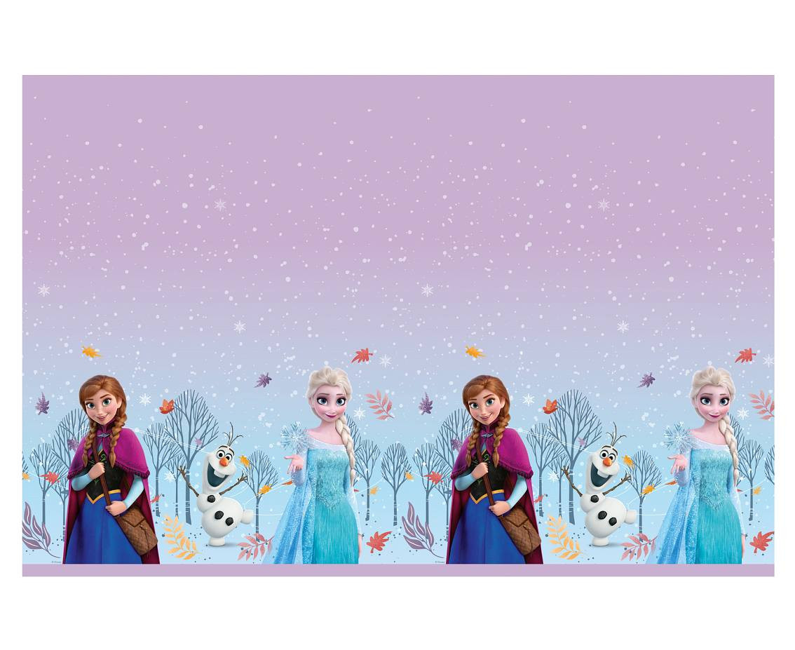 Plastic tablecloth Happy Birthday Frozen, 1 pc