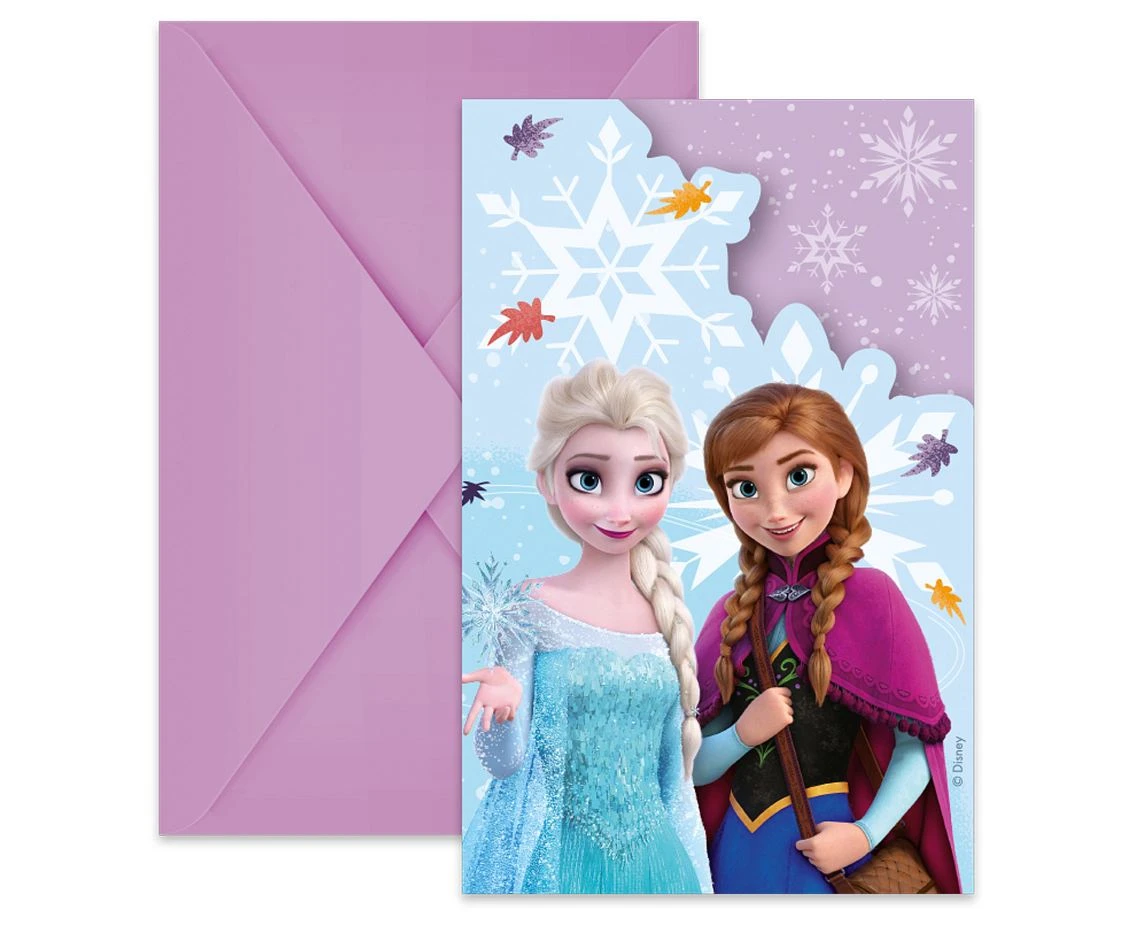 Paper invitations Frozen, 6 pcs.