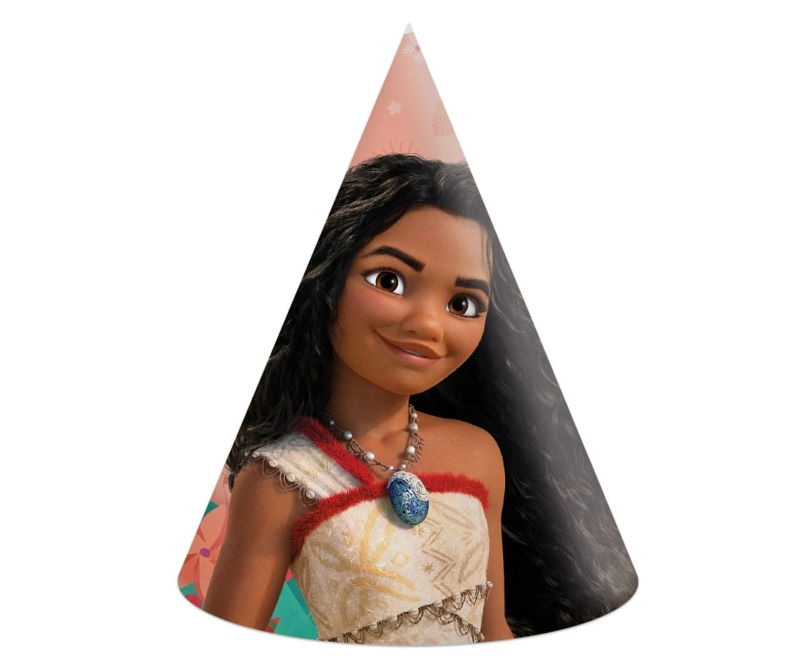 Moana paper hats, 6 pcs.