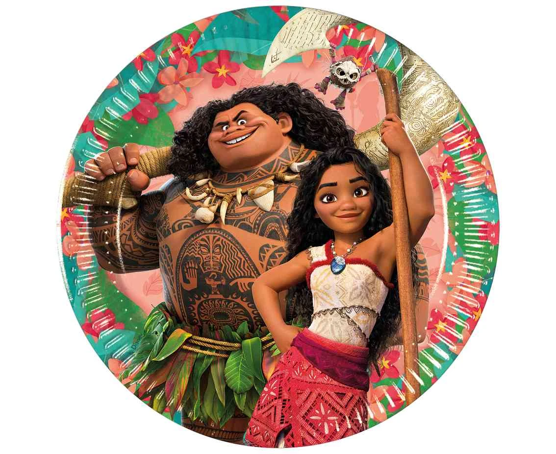 Moana paper plates, 20 cm, 8 pcs.