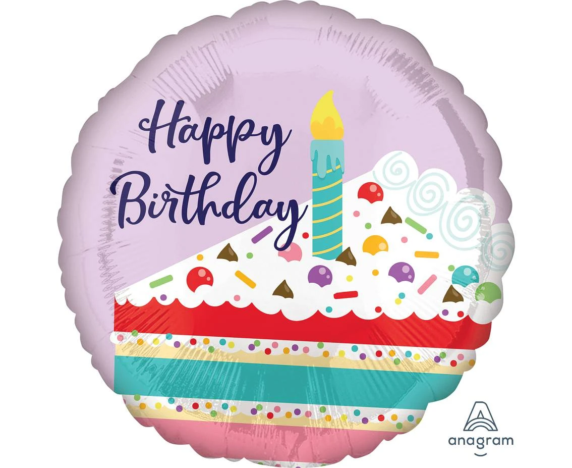 Foil balloon Purple Confetti Cake EOL