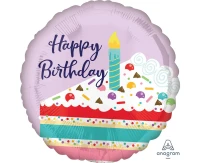 Foil balloon Purple Confetti Cake EOL
