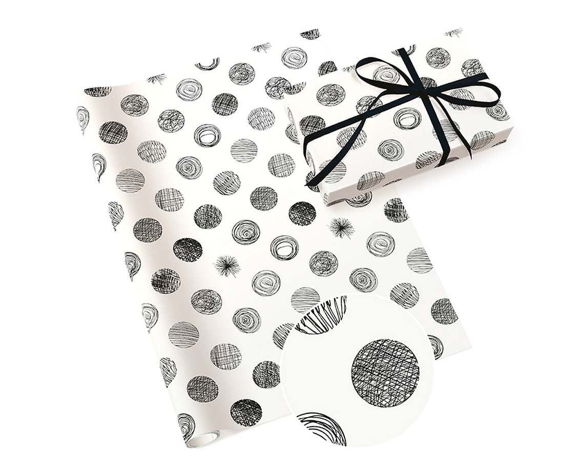 Paw wrapping paper Neutral 35, assorted, 70x200 cm