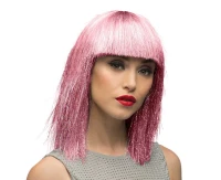 Wig Crazy pink with fringe