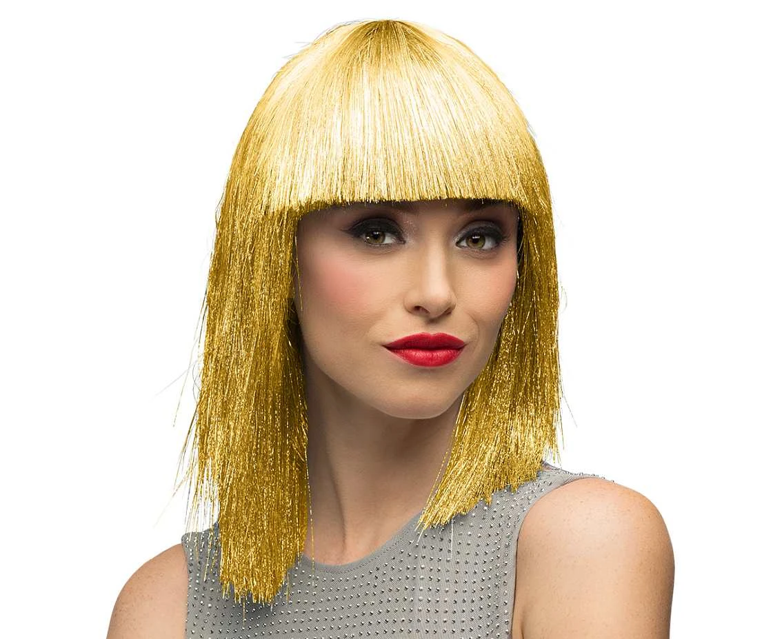 Wig crazy gold with fringe
