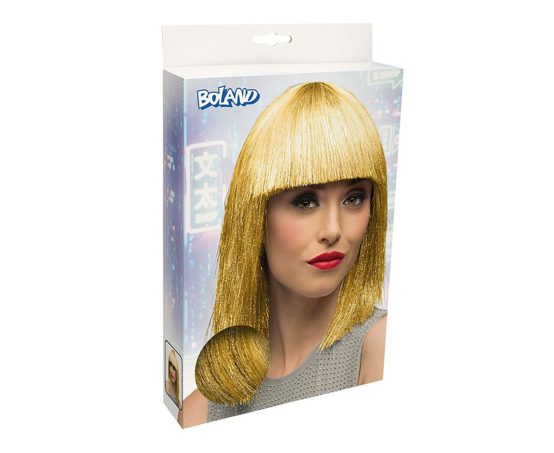 Wig crazy gold with fringe