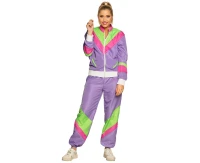 Women''s Neon Lavender Retro Tracksuit, Size S