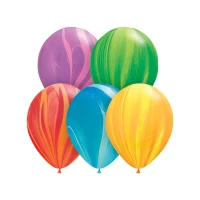Balloons B&C 12", pastel multicolor agate, 10pcs