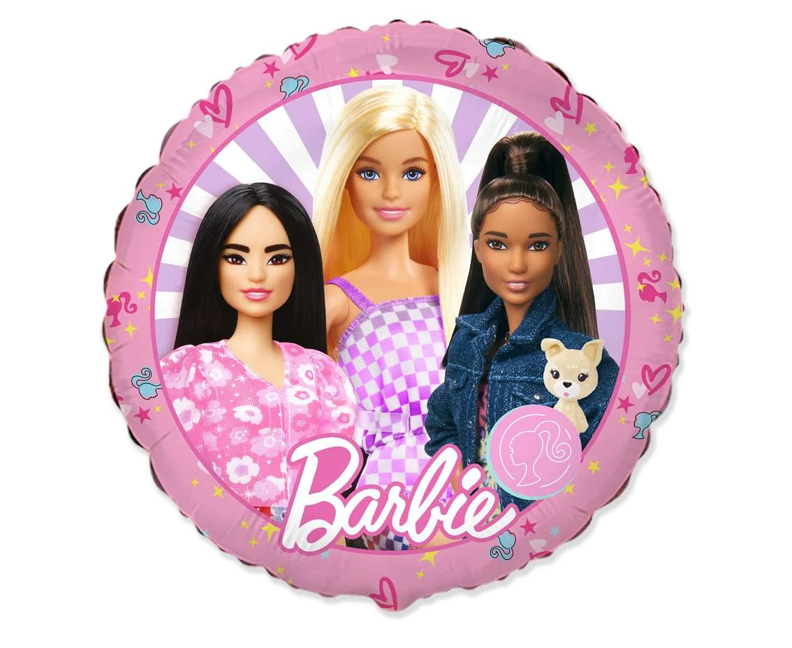 Foil balloon 18" FX - Barbie, packed