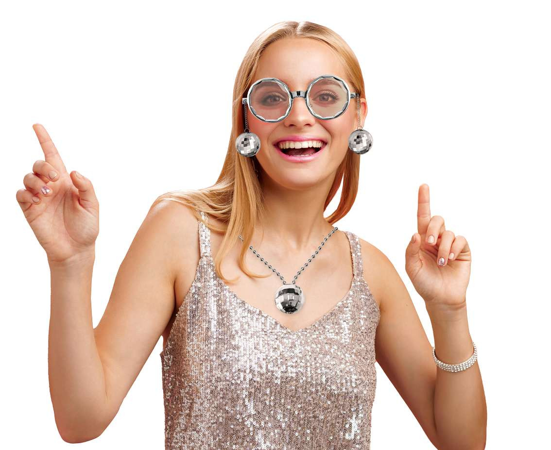 Disco glasses, silver
