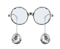 Disco glasses, silver