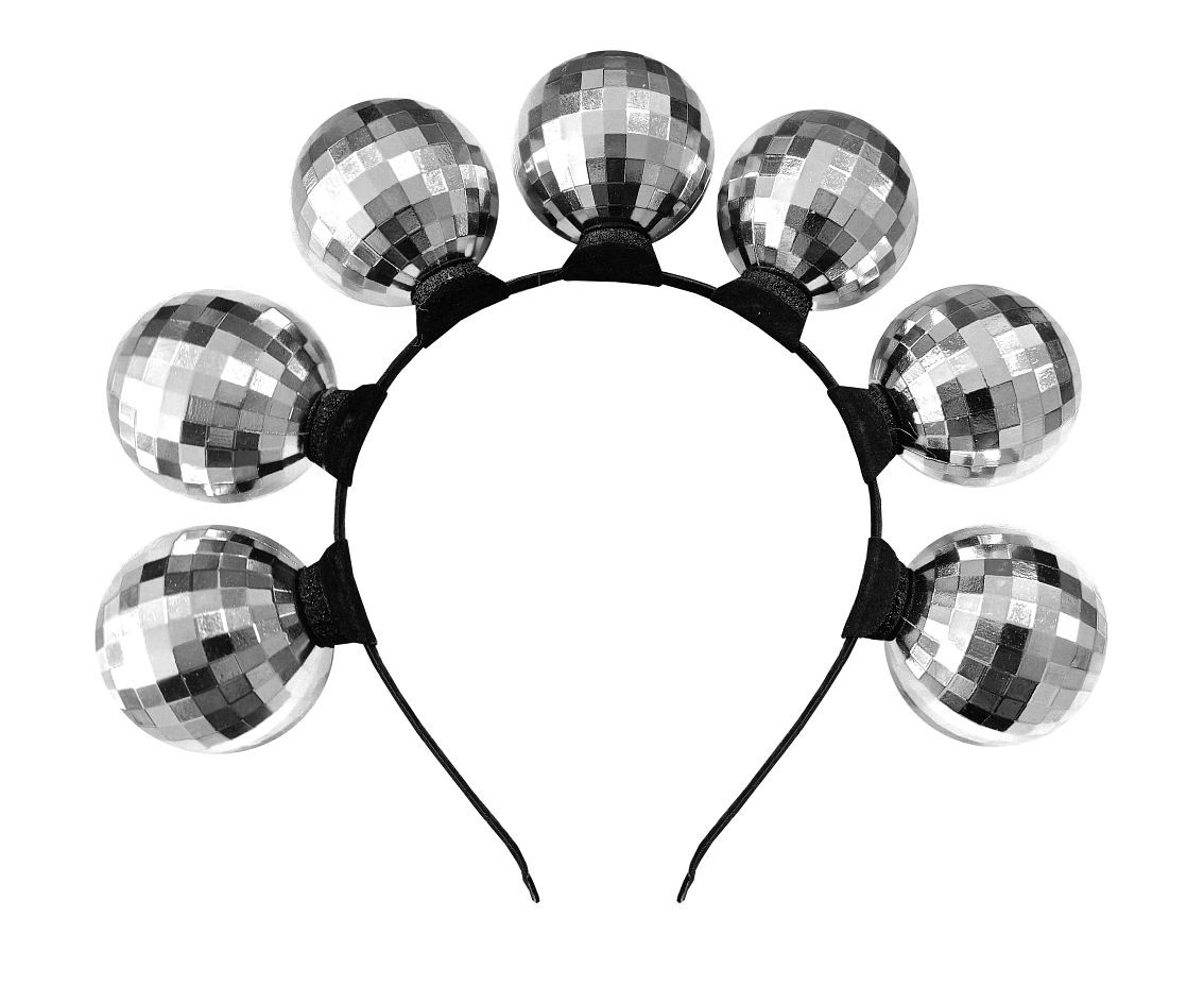 Disco headband, silver